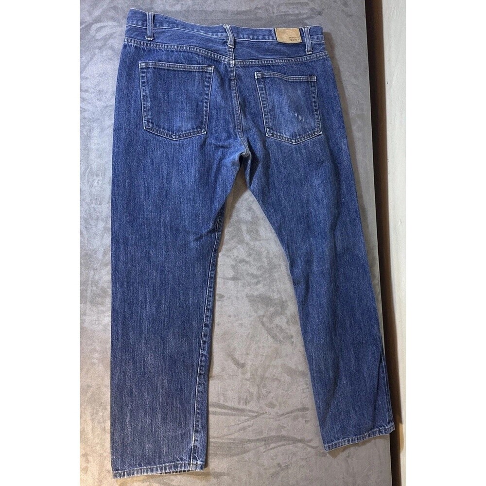 Indigo People Men’s Blue Jeans Selvedge Denim 34x32 Mens Relaxed Fit